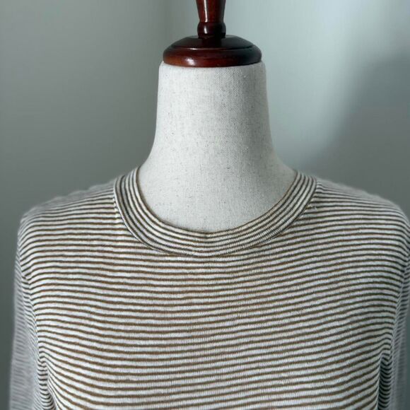 Vince Brown and White Striped Top Size Small - Picture 3 of 6